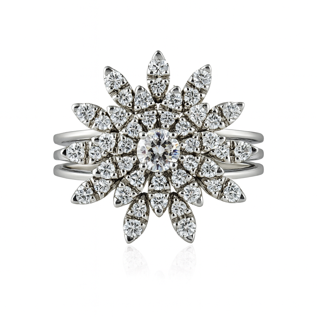 Beautiful 18 Kt Gold  Natural Diamond Ring